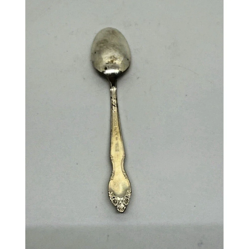 Wm Rogers AA Silverplate Ice Cream Spoon‎ Vintage Small Dessert Flatware